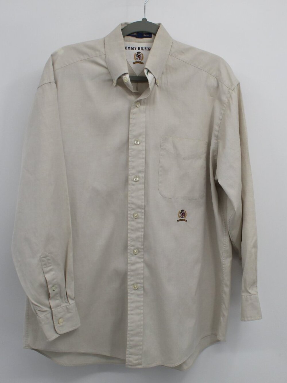 TOMMY HILFIGER Mens Button Down Shirt Sz 15 1/2 32-33  100% COTTON